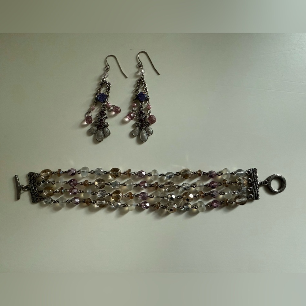 Bracelet and matching earrings